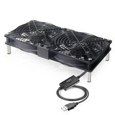 Dual 120mm 5V USB Cooling Fan with Speed Controller Dual Ball Bearings 2x120mm