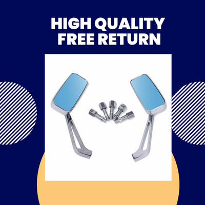 Chrome Motorcycle Rearview Side Mirrors For Harley Honda Suzuki Yamaha Cruiser
