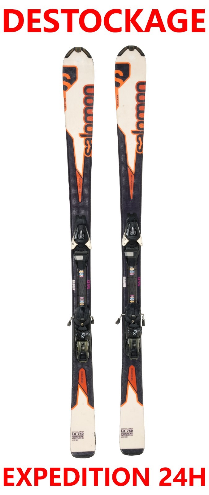 Sci Alpini Usati Salomon ENDURO LX 750 Arancione Unisex 152 cm + Attacchi