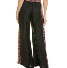 Johnny Was Pull On Frankie Pants Black Kalessa M;NWT