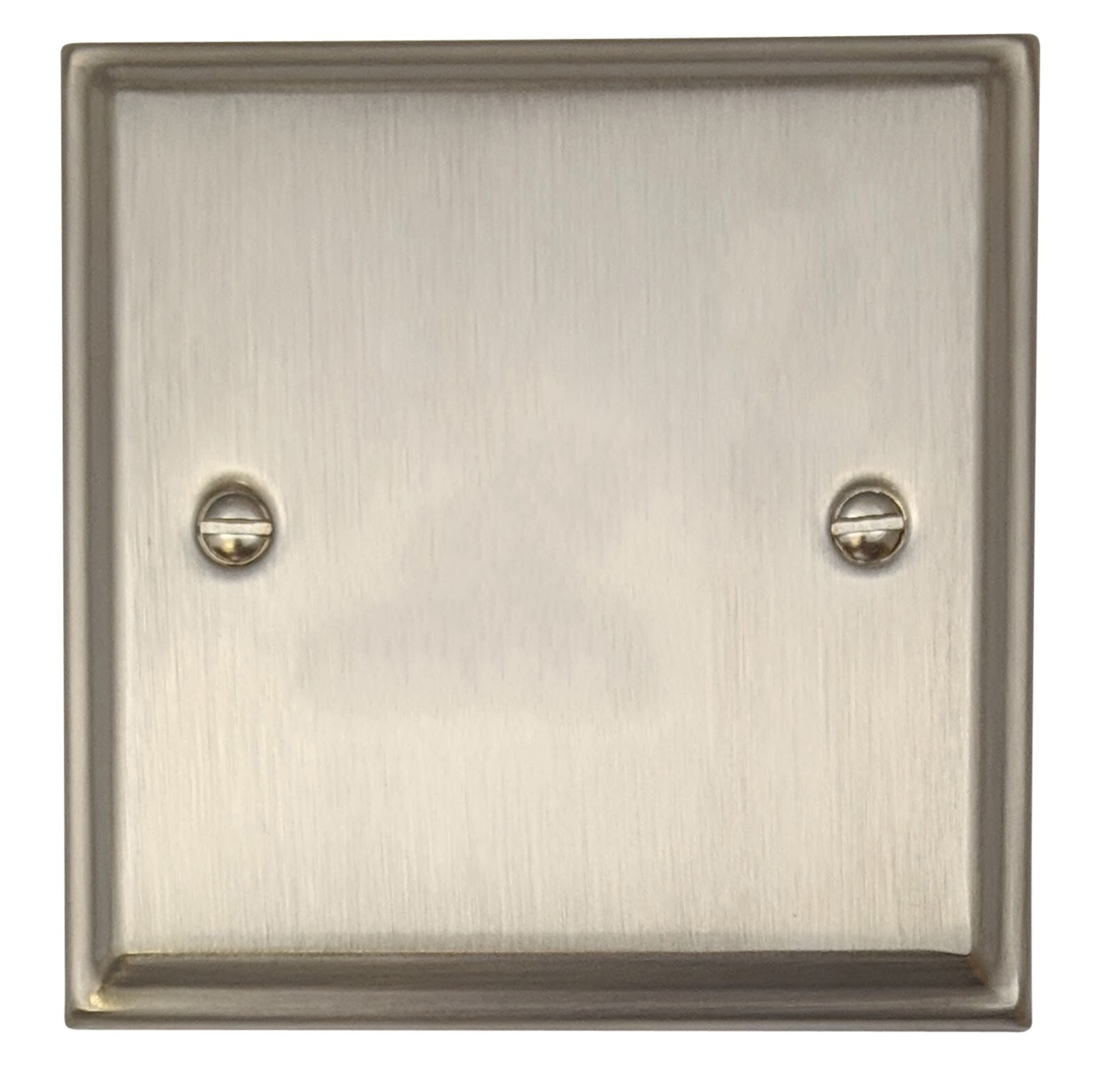 G&H DSN31 Deco Plate Satin Nickel 1 Gang Single Blank Plate