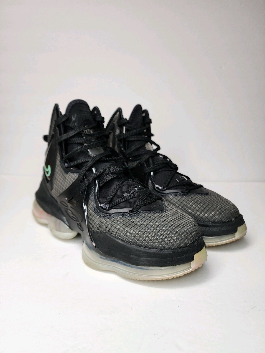 Nike Lebron 19 Shoes Black Green Glow Sneakers CZ0203-003  display picture 3
