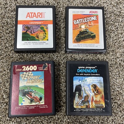 Vintage Atari 2600 Video Game Lot of 4 Atari Games Tested