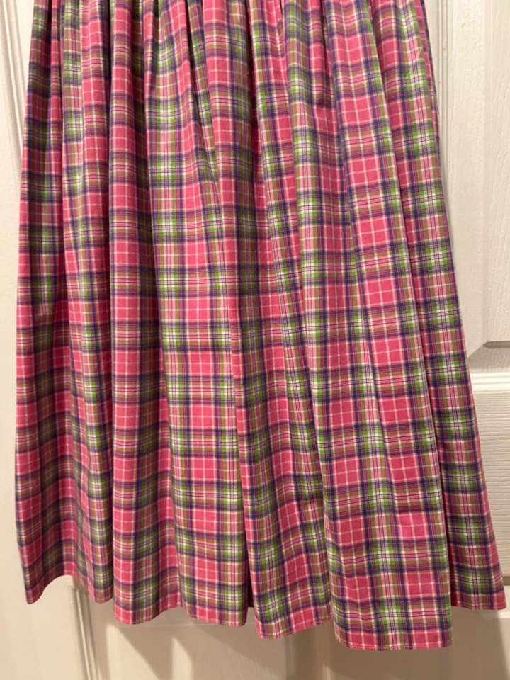 Ralph Lauren Girls Plaid Dress Rare Find size 5 Sleeveless 100% Cotton  - Image 4 of 4