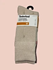 Timberland Cushioned Boot Socks Women 9-11 Multicolor Poly-Cotton-Span 3 Pack