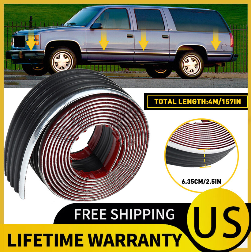 Body Side for Molding 98 88 GMC Chevy Tahoe Blazer Yukon Suburban Black & Chrome