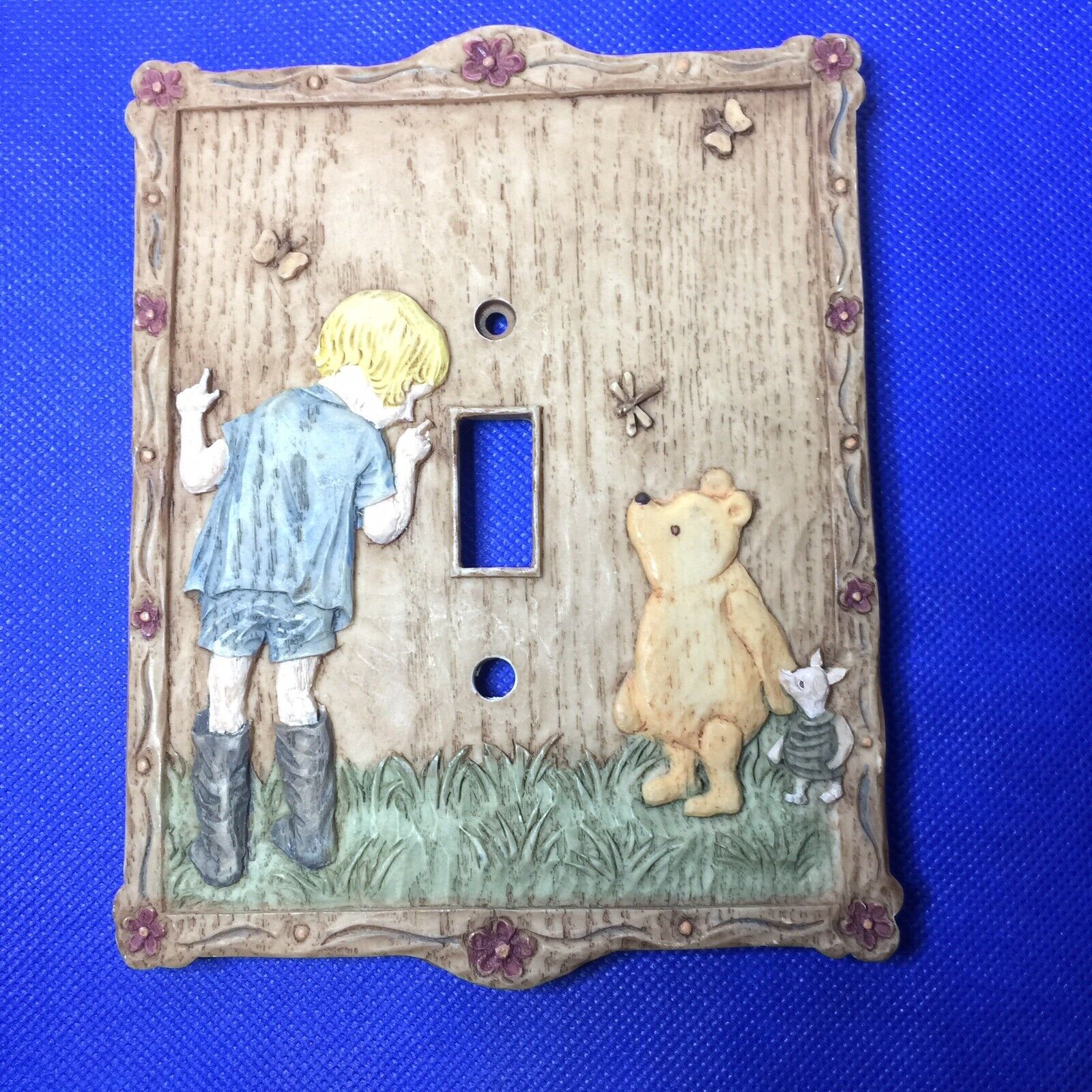 Classic Winnie The 注目の Pooh Christopher Robin 6”x5” Light Switch Plate ストア Cover