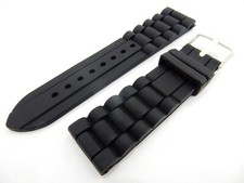 Heavy Duty 22mm Silicon Rubber Divers Watch Strap Oyster Pattern