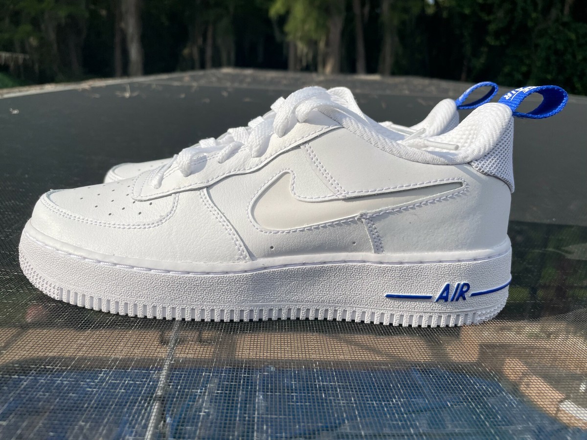 New Air Force 1 '07 LV8 GS 'White Racer Blue Size 6.5