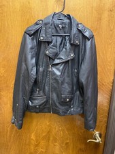 Women "slate & Willow" Blk Leather, Zipper, Jacket. Size Xl Prev. Owned