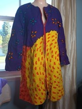 Marimekko Vintage Jacket Dots Flowers Abstrack Cottonsz M Finnish Design 1970s
