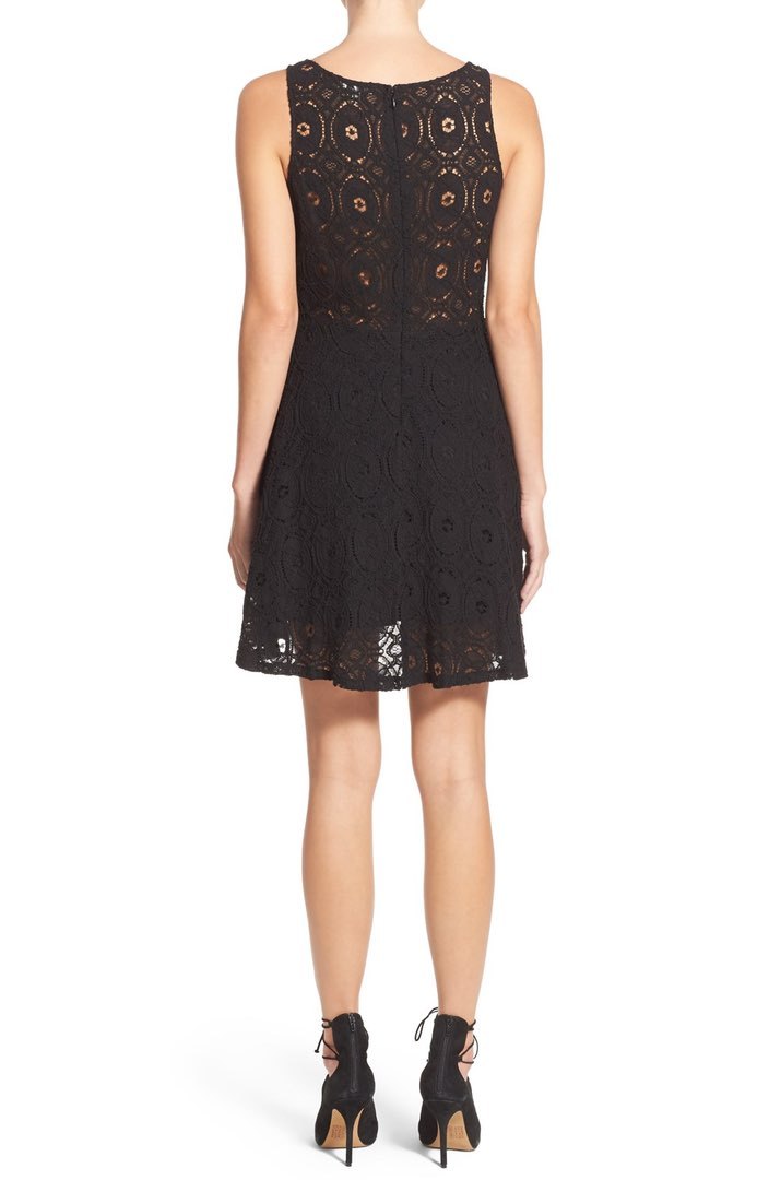 green emerald velvet dress Bb Dakota Dresses Sleeveless Lace White Mini Dress L / White main image 1