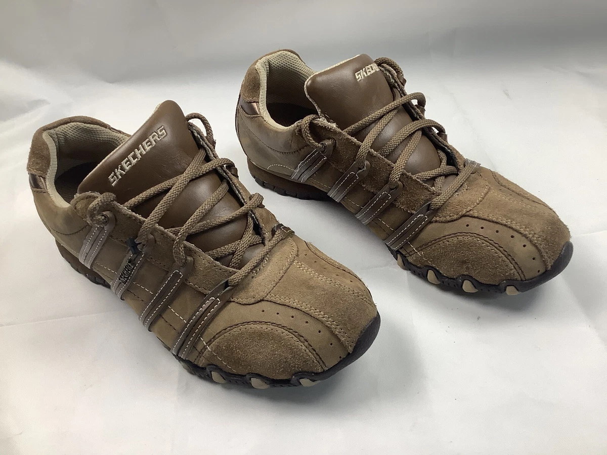 Skechers Original Bikers Womens Brown US Size 6.5 Light Weight