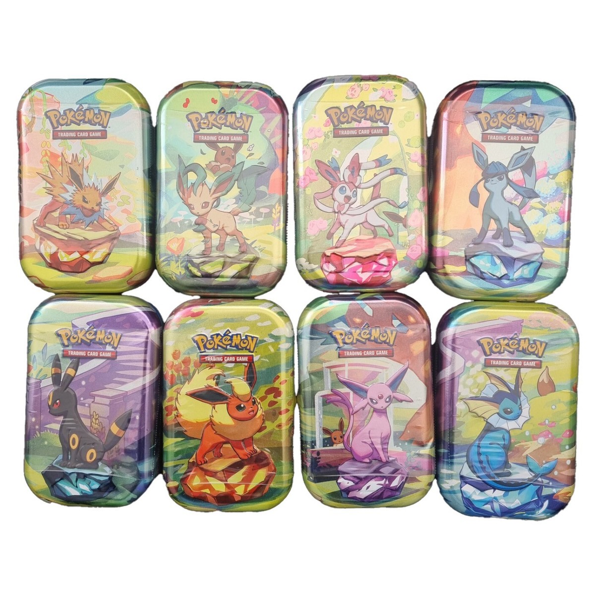 Full Art Set ✓ 8 x Mini Tins Pokemon TCG SV Prismatic Evolutions