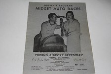 Midget Auto Races Program, Fresno Airport Speedway, Sept 22 1946, Original