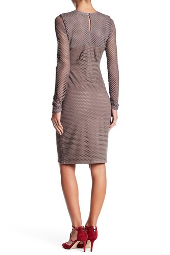 NEW BCBGMAXAZRIA JAYLYNN MESH PATCHWORK DRESS DGX62M99/B821A SIZE XXS - Picture 5 of 7