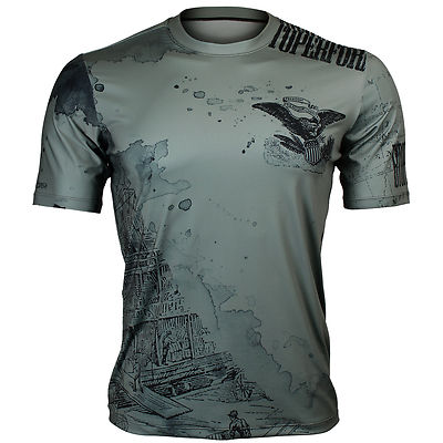BTOPERFORM [FR-347H] Full print Crew neck graphic T-shirt Training Sport Gym MMA