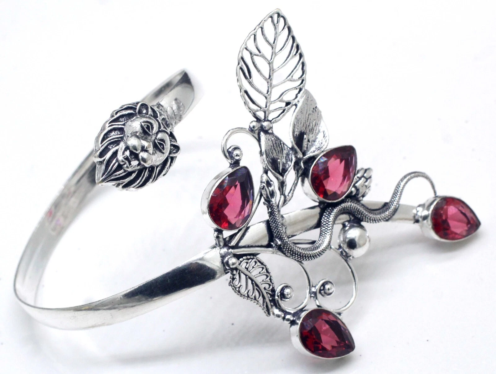 VALENTINO Bracciale gioiello fatto a mano argento sterling 925 pietra preziosa ametista rosa ADJ