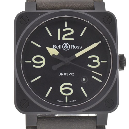 with paper Bell&Ross Night Ram BR0392-BL3 Date Automatic Men's Watch B#138943