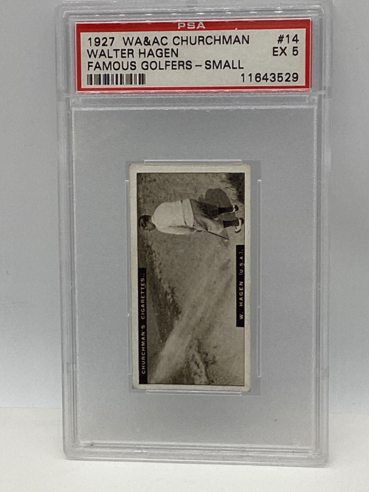 1927 Churchman Famous Golfers Small #14 Walter Hagen PSA 5