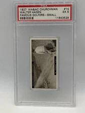 1927 Churchman Famous Golfers Small #14 Walter Hagen PSA 5