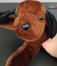 Kelly Toy 10" Brown Plush Puppy Dog Laying Stuffed Animal