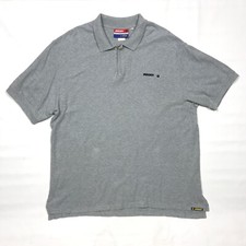 Ducati Motorcycles Shell Advance Gray Embroidered Zip Polo Shirt Mens 2XL XXL