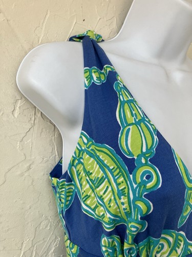 Maxi Vestido Halter LILLY PULITZER USADO UNA VEZ TALLA 2 SYDNEE Shell Of A Goodtime - Imagen 11 de 15