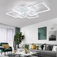 Plafoniera Da Soffitto LED 70W Design Moderno 6 Quadrati Lampadario Bianco IP20