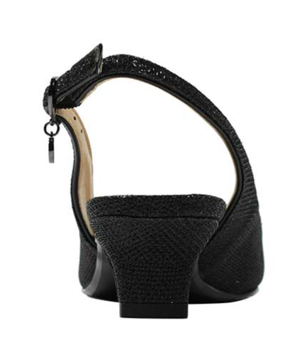 Renee Jenvey Glitter Slingback Peep Toe Block Heel Dress 1149 US 9.5 M - Picture 4 of 6