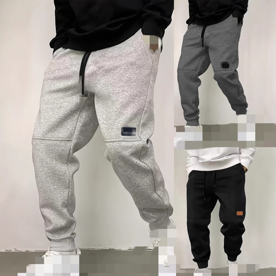 Men's Solid Color Sweatpant Street Casual Tracksuit Pants Sport Jogging Trousers