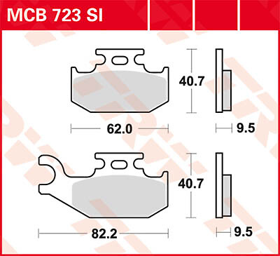 MCB723SI BRAKE PAD SI SINTER OFFROAD MAVERICK 1000 R EFI 4X4 X MR DPS 2016 - Foto 1 di 1