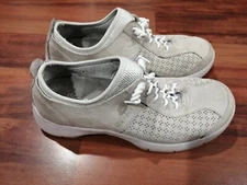 Size 8.5  EUR 39 Dansko Solvei Trainer Womens Leather Athletic Walk Shoes Gray
