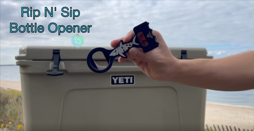 Abridor de botellas Rip N' Sip EE. UU. para YETI, RTIC, iglú, orca y ¡BONITOS enfriadores! - Vídeo 1 de 1