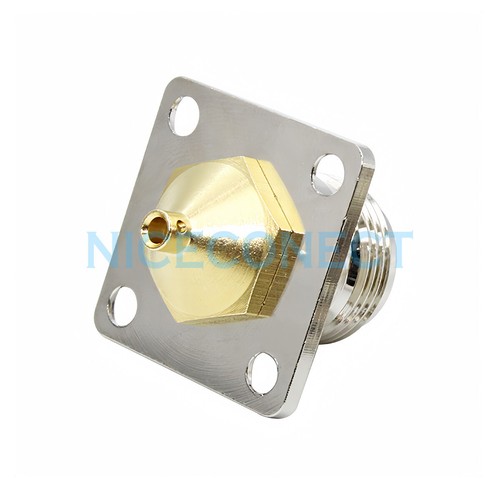 1x N Buchse 4 Loch Panel Befestigung Stecker für halbstarr 0,086" RG405 Kabel - Bild 3 von 8