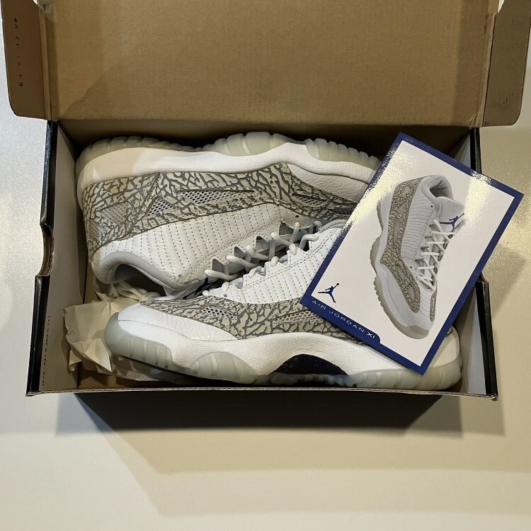 Air Jordan 11 Retro 2003 Deadstock Rare Low Cobalt Zen Grey Sz 7