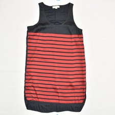 Michael Kors Women Shift Dress Striped Crew Neck Polyester Multicolor Size L