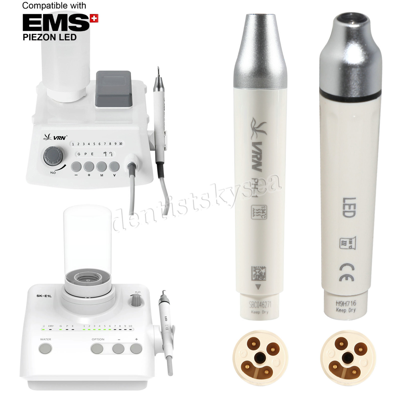 Botellas escaladoras piezoeléctricas ultrasónicas LED dentales aptas para pájaro carpintero EMS / LED pieza de mano