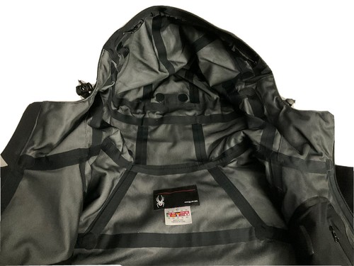 NWT-SPYDER MEN’S 3L SHELL JACKET STRETCHY,LOGO,ZIP POCKETS,SIZE XL,BLACK COLOR - Picture 10 of 11