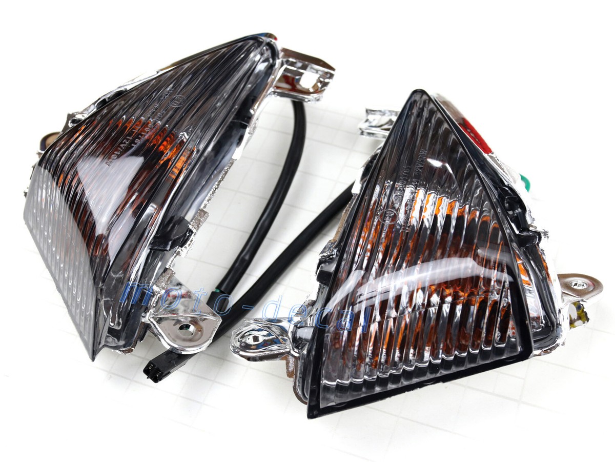 Front + Rear Turn Signals with Bulb Lens Cover For 2006-2020 Ninja