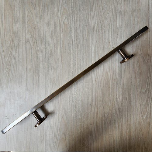 heavy amazing 24” inch long BACK to BACK large long rail rod Brass D pull Door - Picture 5 of 13