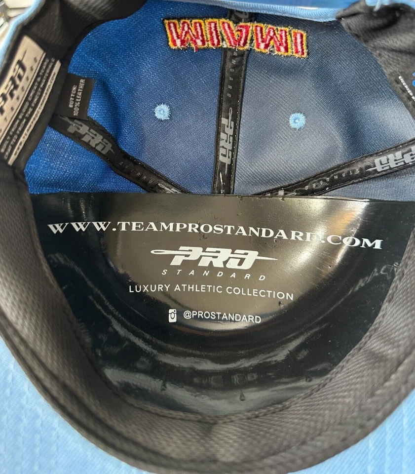 NBA Miami Heat Pro Standard Snapback 3D Embroidered University Blue Hat NEW - Image 3 of 4