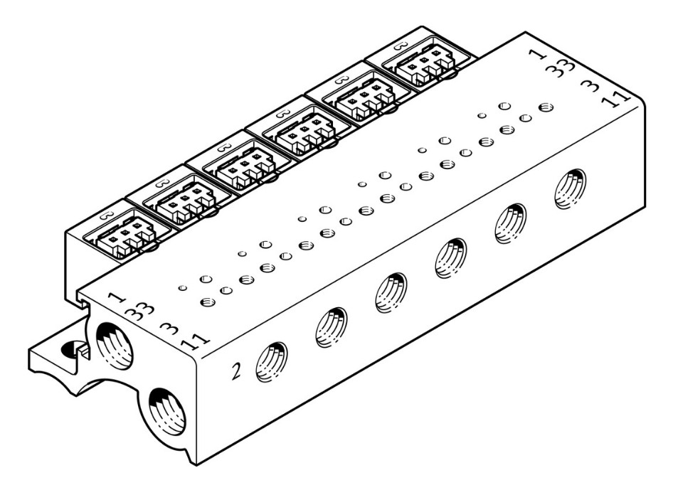 FESTO MHA1-PR10-3-M3-PI 197226 Manifold New✦Kd