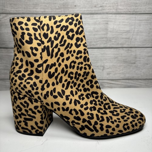 Bar III Boots Womens size 8.5 Leopard Print GATLIN Block Heel Booties - Picture 5 of 8