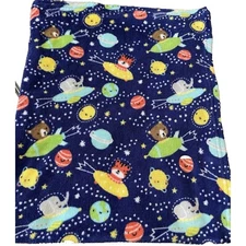 EUC Parents Choice Navy Blue Cosmic Outer Space Bear Elephant Plush Baby Blanket
