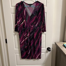 I.N. Studio DressWomen's Multicolored Size 8 Long sleeve Pocket Long Sleeves