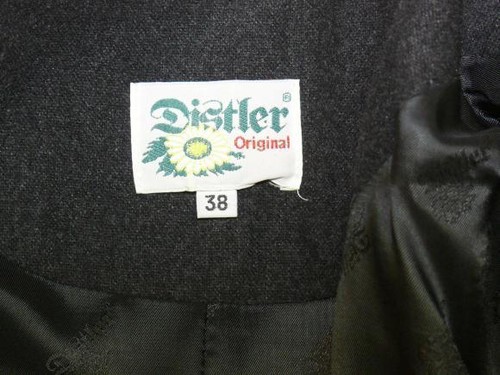 BLACK WOOL Women German Western Fitted JACKET Coat 10 M - Picture 5 of 5