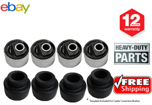 Front Radius Arm 3deg Castor Correction RUBBER Bush Kit for PATROL GQ Y60 GU Y61 - Picture 4 of 5