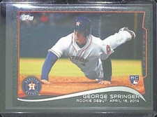 2014 Topps Update Rookie Debut Black #US-210 George Springer No 44 of 63