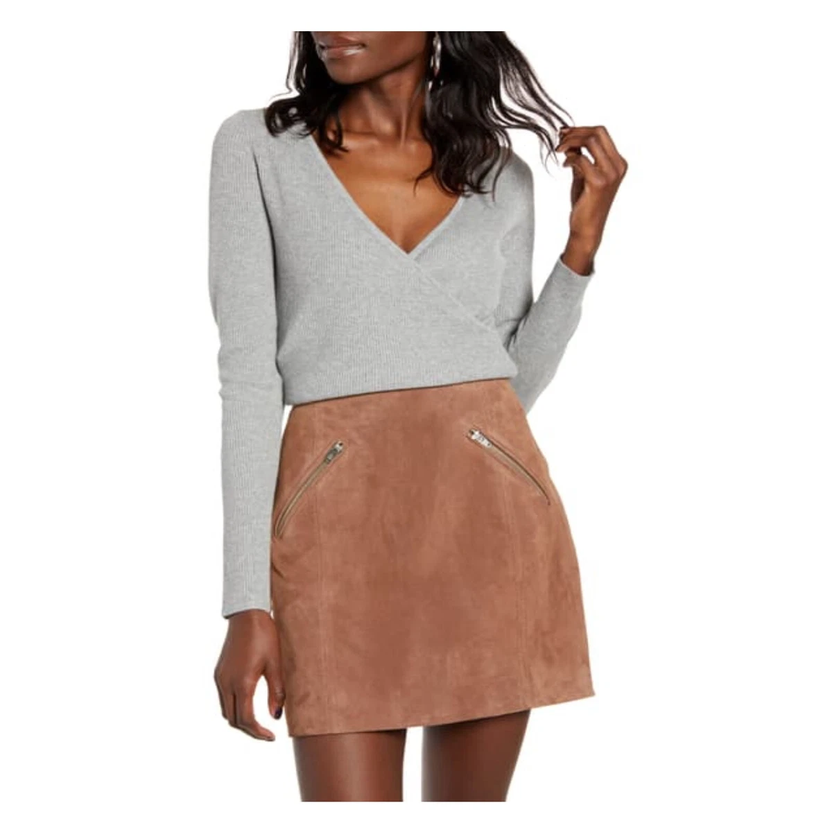 Leith rib shop wrap sweater